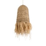 GLOBOSTAR® PORTOFERRAIO 02170 Boho Κρεμαστό Φωτιστικό Οροφής με Ντουί 1 x E27 AC 220-240V IP20 - Μπεζ - Μ30 x Π30 x Υ70cm - Image 2