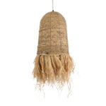 GLOBOSTAR® PORTOFERRAIO 02170 Boho Κρεμαστό Φωτιστικό Οροφής με Ντουί 1 x E27 AC 220-240V IP20 - Μπεζ - Μ30 x Π30 x Υ70cm - Image 5