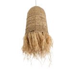 GLOBOSTAR® PORTOFERRAIO 02170 Boho Κρεμαστό Φωτιστικό Οροφής με Ντουί 1 x E27 AC 220-240V IP20 - Μπεζ - Μ30 x Π30 x Υ70cm - Image 6