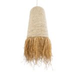 GLOBOSTAR® LETA 02171 Boho Κρεμαστό Φωτιστικό Οροφής με Ντουί 1 x E27 AC 220-240V IP20 - Μπεζ - Μ50 x Π50 x Υ150cm - Image 2