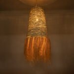 GLOBOSTAR® LETA 02171 Boho Κρεμαστό Φωτιστικό Οροφής με Ντουί 1 x E27 AC 220-240V IP20 - Μπεζ - Μ50 x Π50 x Υ150cm - Image 3