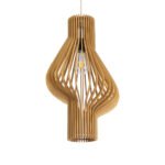 GLOBOSTAR® SCANDINAVIA 02172 Boho Κρεμαστό Φωτιστικό Οροφής με Ντουί 1 x E27 AC 220-240V IP20 - Μπεζ - Μ32 x Π32 x Υ56cm - Image 2