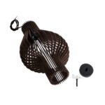 GLOBOSTAR® MIHIRO 02173 Boho Κρεμαστό Φωτιστικό Οροφής με Ντουί 1 x E27 AC 220-240V IP20 - Καφέ - Μ32 x Π32 x Υ56cm - Image 11