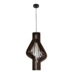 GLOBOSTAR® MIHIRO 02173 Boho Κρεμαστό Φωτιστικό Οροφής με Ντουί 1 x E27 AC 220-240V IP20 - Καφέ - Μ32 x Π32 x Υ56cm - Image 4