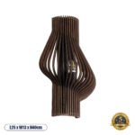 GLOBOSTAR® MIHIRO 02175 Boho Φωτιστικό Τοίχου - Απλίκα με Ντουί 1 x E27 AC 220-240V IP20 - Καφέ - Μ25 x Π13 x Υ40cm