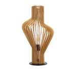 GLOBOSTAR® MIHIRO 02176 Boho Επιτραπέζιο Φωτιστικό Πορτατίφ με Ντουί 1 x E27 AC 220-240V IP20 - Καφέ & Μαύρο - Μ33 x Π33 x Υ57cm - Image 2