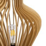 GLOBOSTAR® MIHIRO 02176 Boho Επιτραπέζιο Φωτιστικό Πορτατίφ με Ντουί 1 x E27 AC 220-240V IP20 - Καφέ & Μαύρο - Μ33 x Π33 x Υ57cm - Image 6