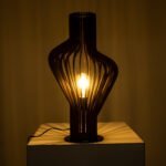 GLOBOSTAR® MIHIRO 02177 Boho Επιτραπέζιο Φωτιστικό Πορτατίφ με Ντουί 1 x E27 AC 220-240V IP20 - Καφέ & Μαύρο - Μ33 x Π33 x Υ57cm - Image 3