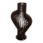 GLOBOSTAR® MIHIRO 02177 Boho Επιτραπέζιο Φωτιστικό Πορτατίφ με Ντουί 1 x E27 AC 220-240V IP20 - Καφέ & Μαύρο - Μ33 x Π33 x Υ57cm - Image 5