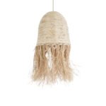 GLOBOSTAR® AREMBEPE 02178 Boho Κρεμαστό Φωτιστικό Οροφής με Ντουί 1 x E27 AC 220-240V IP20 - Μπεζ - Μ34 x Π34 x Υ70cm - Image 2