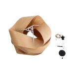 GLOBOSTAR® SARDIGNA 02180 Boho Κρεμαστό Φωτιστικό Οροφής με Ντουί 1 x E27 AC 220-240V IP20 - Καφέ - Μ60 x Π60 x Υ30cm - Image 11