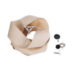 GLOBOSTAR® SARDIGNA 02181 Boho Κρεμαστό Φωτιστικό Οροφής με Ντουί 1 x E27 AC 220-240V IP20 - Μπεζ - Μ60 x Π60 x Υ30cm - Image 11