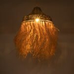 GLOBOSTAR® PORTOFERRAIO 02185 Boho Κρεμαστό Φωτιστικό Οροφής με Ντουί 1 x E27 AC 220-240V IP20 - Μπεζ - Μ50 x Π50 x Υ80cm - Image 3