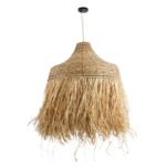 GLOBOSTAR® PORTOFERRAIO 02186 Boho Κρεμαστό Φωτιστικό Οροφής με Ντουί 1 x E27 AC 220-240V IP20 - Μπεζ - Μ80 x Π80 x Υ120cm - Image 4