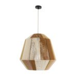 GLOBOSTAR® SALERNO 02187 Boho Κρεμαστό Φωτιστικό Οροφής με Ντουί 1 x E27 AC 220-240V IP20 - Μπεζ & Καφέ - Μ50 x Π50 x Υ50cm - Image 4