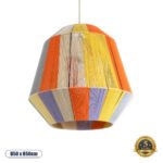 GLOBOSTAR® SALERNO 02188 Boho Κρεμαστό Φωτιστικό Οροφής με Ντουί 1 x E27 AC 220-240V IP20 - Πολύχρωμο - Μ50 x Π50 x Υ50cm