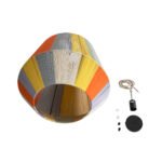 GLOBOSTAR® SALERNO 02188 Boho Κρεμαστό Φωτιστικό Οροφής με Ντουί 1 x E27 AC 220-240V IP20 - Πολύχρωμο - Μ50 x Π50 x Υ50cm - Image 10