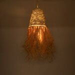 GLOBOSTAR® LETA 02189 Boho Κρεμαστό Φωτιστικό Οροφής με Ντουί 1 x E27 AC 220-240V IP20 - Μπεζ - Μ34 x Π34 x Υ70cm - Image 3