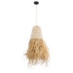 GLOBOSTAR® LETA 02189 Boho Κρεμαστό Φωτιστικό Οροφής με Ντουί 1 x E27 AC 220-240V IP20 - Μπεζ - Μ34 x Π34 x Υ70cm - Image 4