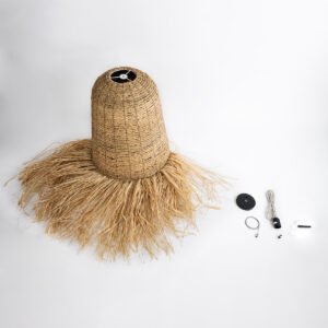 GLOBOSTAR® PORTOFERRAIO 02190 Boho Κρεμαστό Φωτιστικό Οροφής με Ντουί 1 x E27 AC 220-240V IP20 - Μπεζ - Μ60 x Π60 x Υ120cm - Image 10