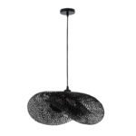 GLOBOSTAR® MEXICO 02201 Boho Κρεμαστό Φωτιστικό Οροφής με Ντουί 1 x E27 AC 220-240V IP20 - Μαύρο - Μ65 x Π45 x Υ18cm - Image 4