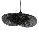 GLOBOSTAR® MEXICO 02201 Boho Κρεμαστό Φωτιστικό Οροφής με Ντουί 1 x E27 AC 220-240V IP20 - Μαύρο - Μ65 x Π45 x Υ18cm - Image 5