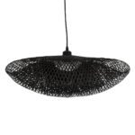 GLOBOSTAR® MEXICO 02201 Boho Κρεμαστό Φωτιστικό Οροφής με Ντουί 1 x E27 AC 220-240V IP20 - Μαύρο - Μ65 x Π45 x Υ18cm - Image 8