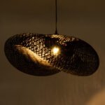 GLOBOSTAR® MEXICO 02202 Boho Κρεμαστό Φωτιστικό Οροφής με Ντουί 1 x E27 AC 220-240V IP20 - Μαύρο - Μ85 x Π50 x Υ30cm - Image 3