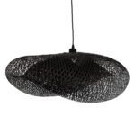 GLOBOSTAR® MEXICO 02202 Boho Κρεμαστό Φωτιστικό Οροφής με Ντουί 1 x E27 AC 220-240V IP20 - Μαύρο - Μ85 x Π50 x Υ30cm - Image 5