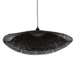 GLOBOSTAR® MEXICO 02202 Boho Κρεμαστό Φωτιστικό Οροφής με Ντουί 1 x E27 AC 220-240V IP20 - Μαύρο - Μ85 x Π50 x Υ30cm - Image 8