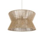 GLOBOSTAR® BISBEE 02204 Boho Κρεμαστό Φωτιστικό Οροφής με Ντουί 1 x E27 AC 220-240V IP20 - Μπεζ - Μ50 x Π50 x Υ28cm - Image 2