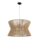 GLOBOSTAR® BISBEE 02204 Boho Κρεμαστό Φωτιστικό Οροφής με Ντουί 1 x E27 AC 220-240V IP20 - Μπεζ - Μ50 x Π50 x Υ28cm - Image 4