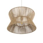 GLOBOSTAR® BISBEE 02204 Boho Κρεμαστό Φωτιστικό Οροφής με Ντουί 1 x E27 AC 220-240V IP20 - Μπεζ - Μ50 x Π50 x Υ28cm - Image 6
