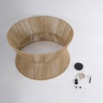 GLOBOSTAR® BISBEE 02205 Boho Κρεμαστό Φωτιστικό Οροφής με Ντουί 1 x E27 AC 220-240V IP20 - Μπεζ - Μ80 x Π80 x Υ48cm - Image 10