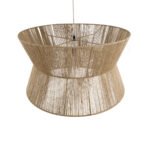 GLOBOSTAR® BISBEE 02205 Boho Κρεμαστό Φωτιστικό Οροφής με Ντουί 1 x E27 AC 220-240V IP20 - Μπεζ - Μ80 x Π80 x Υ48cm - Image 7