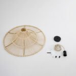 GLOBOSTAR® PALERMO 02208 Boho Κρεμαστό Φωτιστικό Οροφής με Ντουί 1 x E27 AC 220-240V IP20 - Μπεζ - Μ60 x Π60 x Υ20cm - Image 10