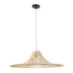 GLOBOSTAR® PALERMO 02208 Boho Κρεμαστό Φωτιστικό Οροφής με Ντουί 1 x E27 AC 220-240V IP20 - Μπεζ - Μ60 x Π60 x Υ20cm - Image 4