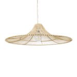 GLOBOSTAR® PALERMO 02209 Boho Κρεμαστό Φωτιστικό Οροφής με Ντουί 1 x E27 AC 220-240V IP20 - Μπεζ - Μ100 x Π100 x Υ30cm - Image 2