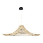 GLOBOSTAR® PALERMO 02209 Boho Κρεμαστό Φωτιστικό Οροφής με Ντουί 1 x E27 AC 220-240V IP20 - Μπεζ - Μ100 x Π100 x Υ30cm - Image 4