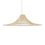 GLOBOSTAR® PALERMO 02209 Boho Κρεμαστό Φωτιστικό Οροφής με Ντουί 1 x E27 AC 220-240V IP20 - Μπεζ - Μ100 x Π100 x Υ30cm - Image 5