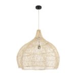 GLOBOSTAR® ADEJE 02210 Boho Κρεμαστό Φωτιστικό Οροφής με Ντουί 1 x E27 AC 220-240V IP20 - Μπεζ - Μ60 x Π60 x Υ60cm - Image 4