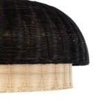 GLOBOSTAR® CORSICA 02216 Boho Κρεμαστό Φωτιστικό Οροφής με Ντουί 1 x E27 AC 220-240V IP20 - Μαύρο & Μπεζ - Μ70 x Π70 x Υ35cm - Image 8