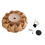 GLOBOSTAR® SARDIGNA 02218 Boho Κρεμαστό Φωτιστικό Οροφής με Ντουί 1 x E27 AC 220-240V IP20 - Καφέ - Μ60 x Π60 x Υ30cm - Image 10