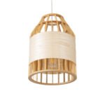GLOBOSTAR® GALIA 02219 Boho Κρεμαστό Φωτιστικό Οροφής με Ντουί 1 x E27 AC 220-240V IP20 - Μπεζ & Καφέ - Μ30 x Π30 x Υ40cm - Image 6