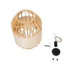 GLOBOSTAR® GALIA 02220 Boho Κρεμαστό Φωτιστικό Οροφής με Ντουί 1 x E27 AC 220-240V IP20 - Μπεζ & Καφέ - Μ30 x Π30 x Υ40cm - Image 10