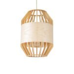 GLOBOSTAR® GALIA 02220 Boho Κρεμαστό Φωτιστικό Οροφής με Ντουί 1 x E27 AC 220-240V IP20 - Μπεζ & Καφέ - Μ30 x Π30 x Υ40cm - Image 2