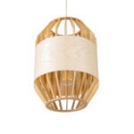 GLOBOSTAR® GALIA 02220 Boho Κρεμαστό Φωτιστικό Οροφής με Ντουί 1 x E27 AC 220-240V IP20 - Μπεζ & Καφέ - Μ30 x Π30 x Υ40cm - Image 6