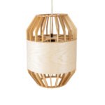 GLOBOSTAR® GALIA 02220 Boho Κρεμαστό Φωτιστικό Οροφής με Ντουί 1 x E27 AC 220-240V IP20 - Μπεζ & Καφέ - Μ30 x Π30 x Υ40cm - Image 7