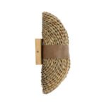 GLOBOSTAR® GUAVA 02222 Boho Φωτιστικό Τοίχου - Απλίκα με Ντουί 2 x G9 AC 220-240V IP20 - Μπεζ & Καφέ - Μ11 x Π13 x Υ30cm - Image 5