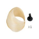 GLOBOSTAR® SALREL 02224 Boho Φωτιστικό Τοίχου - Απλίκα με Ντουί 1 x E27 AC 220-240V IP20 - Μπεζ - Μ30 x Π22 x Υ38cm - Image 9